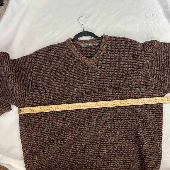 Hart Schaffner Marx Brown V Neck Wool Blend Sweater Sz XL Men - Picture 6 of 8